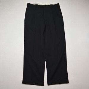 Joseph Feiss 34x30 Navy Blue Wool Pleated Cuffed Baggy Dress Mens Pants